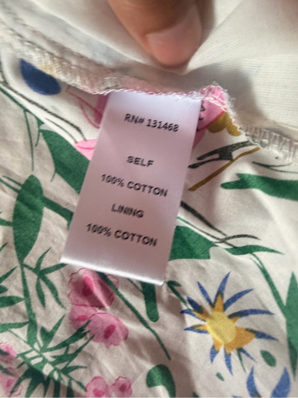 Avara Women's Multicolor Floral Cotton Button Up Blouse Balloon 3/4 Sleeve Sz XL - Picture 9 of 10